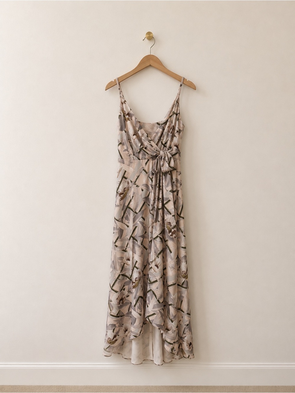 Ted Baker London Floral Midi Dress Tie Waist Sleeveless Size 2